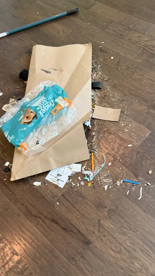 Before: floor with debris before cleanup — Wexi Cleaning, Lawrenceville GA